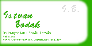 istvan bodak business card